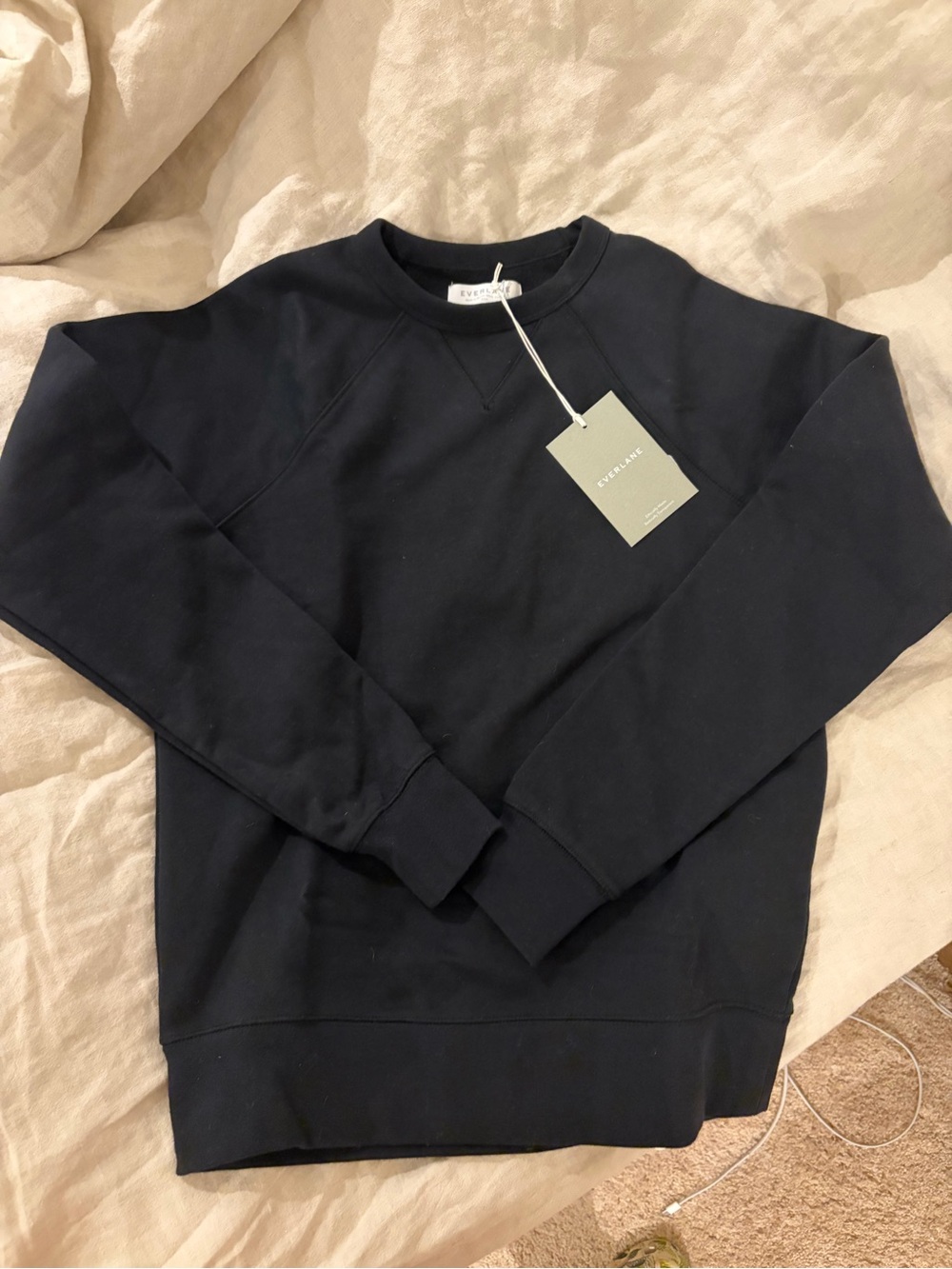 Everlane 100% Cotton Crewneck Sweatshirt - Black XXS